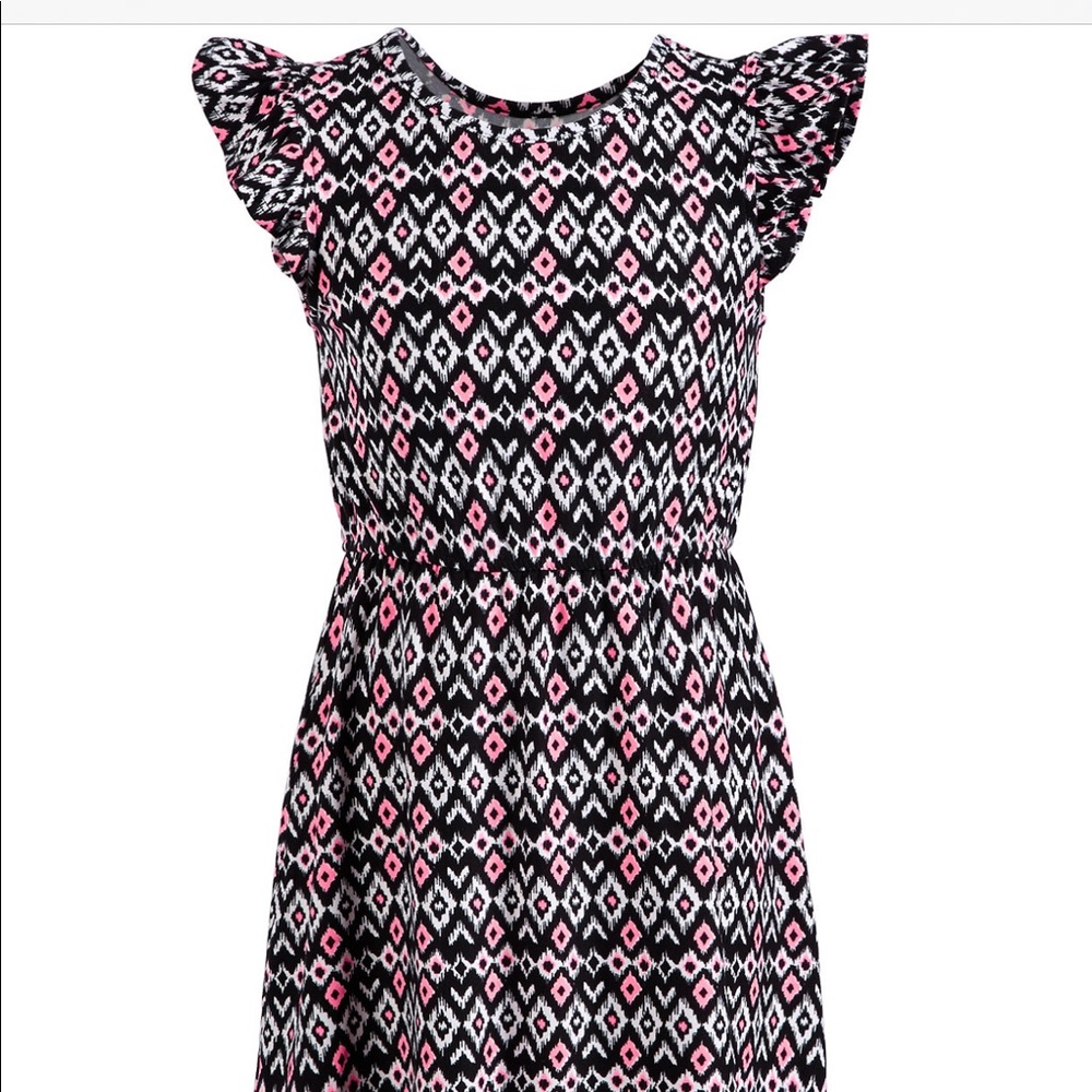Girl Super Soft Geometric Print Dress